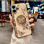 cheap iPhone Cases-Phone Case For iPhone 16 Pro Max Plus iPhone 15 Pro Max Plus iPhone 14 13 12 11 Pro Max Plus iPhone 14 Pro Max iPhone 13 12 11 Pro Max Back Cover with Stand Holder with Wrist Strap Shockproof Retro