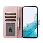 cheap Samsung Cases-Phone Case For S24 Ultra S24 Plus S24 S24 FE S23 S22 S21 S20 Ultra Plus FE A55 A35 A25 A15 5G A54 A34 A14 A73 A53 A33 A23 A13 A72 A52 A32 A22 A12 A51 Flip Cover with Stand Holder Zipper with Wrist