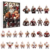 levne Adventní kalendář-Adventní kalendář 2025 24denní Vánoční odpočítávací kalendář pro děti teenagery dospělé - Vánoční dárky závěsné 2D akrylové přívěsky dekorace na Vánoční stromeček