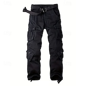baratos Partes inferiores-Homens Calças Outdoor Calça Cargo Calças de Trilha Militar Côr Camuflagem Ao ar livre Normal Prova-de-Água Respirável Secagem Rápida Calças Preto Verde Tropa Algodão Caça Alpinismo Campismo