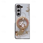 رخيصةأون جراب سامسونج-هاتف غطاء من أجل زي فولد 6 Z Fold 5 Z Fold 4 غطاء خلفي مع حامل مغناطيس دعم الشحن اللاسلكي مكتب  /  الأعمال TPU الكمبيوتر الشخصي