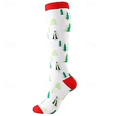 abordables Calcetines de running-Calcetines de yoga Calcetines de Navidad 1 Par Hombre Mujer Calcetines de compresión A prueba de resbalones Transpirable Reductor del Sudor Cómodo Entrenamiento de gimnasio Baloncesto Fútbal