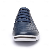 baratos Ténis para Homem-tênis masculino casual acolchoado - azul marinho, design com cadarço, confortável e leve, perfeito para uso diário