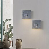 baratos Candeeiros de Parede de interior-luminária de parede de decoração interna luminária de parede simples de cimento luminária de parede quadrada luminária de parede para sala de estar quarto cabeceira lâmpadas coloridas 85-265v