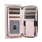 cheap Samsung Cases-Phone Case For S24 Ultra S24 Plus S24 S24 FE S23 S22 S21 S20 Ultra Plus FE A55 A35 A25 A15 5G A54 A34 A14 A73 A53 A33 A23 A13 A72 A52 A32 A22 A12 A51 Flip Cover with Stand Holder Zipper with Wrist