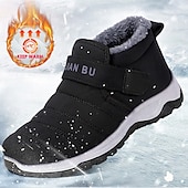 preiswerte Winter- und Schneestiefel-wasserdichte Winter-Wanderstiefel für Herren – rutschfeste Sohle, warmes Kunstfellfutter und Klettverschluss