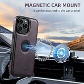 Недорогие Чехлы для iPhone-телефон Кейс для Назначение iPhone 16 Про Макс Плюс Айфон 15 Про Макс Плюс iPhone 14 13 12 Pro Max Plus iPhone 14 Pro Max iPhone 13 12 Pro Max Кейс на заднюю панель со стендом Съемный Магнитный Ретро