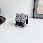 お買い得  サムスン用ケース-電話 ケース 用途 Zフリップ6 Z Flip 5 Z Flip 4 バックカバー スタンド付き 耐衝撃 レトロ風 繊維 PC