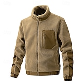 preiswerte Fleece &amp; 3 in 1 Jacken-Herren Wanderjacke Fleecejacke für Wanderer Winter Draussen warm Fleece-Futter Vliesjacken Voller Reißverschluss Klettern Camping / Wandern / Höhlenforschung Reisen Cachi scuro Schwarz Dunkelblau