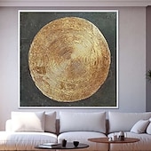 preiswerte Stillleben-Gemälde-handgemalte 3D abstrakte Goldgemälde auf Leinwand handgemachte reich strukturierte Acrylmalerei moderne Wandkunst handgemaltes dickes Kunstwerk Foliengoldgemälde für Wohnzimmerwanddekoration