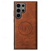 Недорогие Чехлы для Samsung-телефон Кейс для Назначение S24 S24 Ultra Plus S23 Ultra Plus S23 S22 S22 Плюс Ультра S25 Ультра Кейс на заднюю панель со стендом Магнитный Разъем для карты Ретро ТПУ ПК Кожа PU