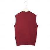 preiswerte Herren Strickjacke-Herren Weihnachtspullover Pullunder Kleid Pullover Strickjacke Gerippt Stricken Standard Tasche Strick Glatt V Ausschnitt Warm-Ups Moderne zeitgenössische Freizeitskleidung Ausgehen Bekleidung Winter