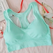 cheap Sports Bras &amp; Vests-Sports Bra Hollow Mesh Back Sports Bra Fitness Yoga Vest Shockproof Yoga Bra Without Steel Ring