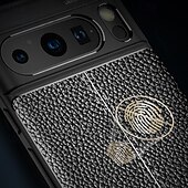 お買い得  その他のスマホケース-電話 ケース 用途 Pixel 8 Pro Pixel 8 バックカバー スタンド付き 耐衝撃 レトロ風 TPU PUレザー