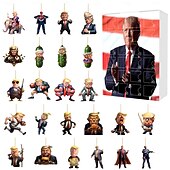 baratos Produtos Trump-enfeites de natal trumps 2024, calendário de adventos trumps com enfeite trumps 2024 para árvore de natal, pingente engraçado trumps para retrovisor de carro