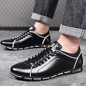 cheap Men&#039;s Sneakers-Men&#039;s Red Casual Sneakers – Stylish Faux Leather, Lace-Up Design, Comfortable Everyday Footwear