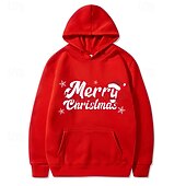 abordables Sudaderas y sudaderas con capucha divertidas-Navidad Papá Noel Cachorro Sudaderas con capucha de lana Sudadera con capucha navideña divertida Navidad Bolsillo delantero Gráfico Para Pareja Hombre Mujer Adulto Navidad Carnaval Estampado en