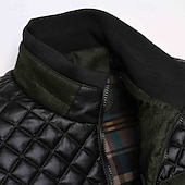 billiga Herrdunjackor och -parkas-Herr Vinterjacka Pufferjacka Quiltad jacka Vadderad Klassisk Stil Polyester Ficka Utomhus Datum Ledigt / vardag Normal Mode Ledigt Håller värmen Vindtät Vinter Färgblock Mörkgrå Blå Grön Pufferjacka