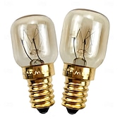 abordables Ampoules incandescentes-Ampoule de four à culot E14, ampoule à incandescence à intensité variable 15 W/25 W pour four, micro-ondes, chauffe-cire &amp;lampe à sel 2 pièces