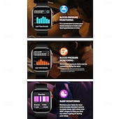 preiswerte Intelligente Armbänder-696 LC88 Smartwatch 2.01 Zoll Smart-Armband Bluetooth Schrittzähler Anruferinnerung Schlaf-Tracker Kompatibel mit Android iOS Herren Freisprechanlage IP 67 40mm Uhrengehäuse