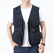preiswerte Westen-Herren Weste für Wanderer Wander-Fleeceweste Ärmellos Weste Außen Atmungsaktiv Komfortabel Tasche Polyester Schwarz Armeegrün Rot Jagd Angeln Klettern