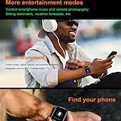 abordables Relojes inteligentes-iMosi ZW65 Reloj inteligente 2.01 pulgada Smartwatch Reloj elegante Bluetooth Monitoreo de temperatura Podómetro Recordatorio de Llamadas Compatible con Android iOS Mujer Hombre Llamadas con Manos