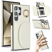 Недорогие Чехлы для Samsung-телефон Кейс для Назначение S24 S23 S22 S21 Ultra Plus S24 ФЭ S21 FE А55 А35 А25 А15 5Г A14 A54 A72 А73 А53 A52 Кейс на заднюю панель Кольца-держатели Разъем для карты Защита от удара Ретро