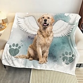 cheap Personalized Gifts-Personalized Photo Blanket Pet Memorial Hug From Heaven Soft and Cozy Memorial Throw Customized with Photos Ideal for Comfort Remembrance and as a Thoughtful Keepsake Gift