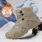 cheap Hiking Boots-Men&#039;s Waterproof Winter Hiking Boots with Fur Lining – Insulated Outdoor Snow Boots for Cold Weather