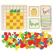 abordables Puzles-Rompecabezas de mosaicos 3D: bloques de construcción para juegos educativos de escritorio de múltiples formas y colores, regalos ideales para Navidad y Halloween para niños