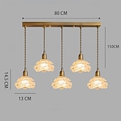 tanie Światła wiszące-oświetlenie sufitowe retro kwiat styl szklany wiszący klosz lampy biały szklany minimalistyczny kwiat sufit wiszący lampa oprawa