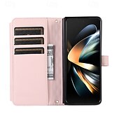 お買い得  サムスン用ケース-電話 ケース 用途 Zフォールド6 Z Fold 5 Z Fold 4 Z Fold 3 フリップカバー スタンド付き ジッパ－ リストストラップ付き レトロ風 TPU PUレザー