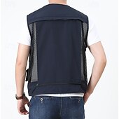 preiswerte Westen-Herren Weste für Wanderer Wander-Fleeceweste Ärmellos Weste Außen Atmungsaktiv Komfortabel Tasche Polyester Schwarz Armeegrün Rot Jagd Angeln Klettern