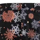 baratos Ternos Estampados-ternos de natal masculinos pretos com estampa de floco de neve, 3 peças, ajuste sob medida, abotoamento simples, um botão, 2024