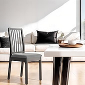 abordables Funda para silla de comedor-Fundas de asiento de terciopelo para comedor, color burdeos, elásticas, ajustadas, tapizadas, para sillas de comedor, fundas protectoras de muebles extraíbles y lavables con lazos
