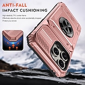 tanie Etui do iPhone&#039;ów-telefon Kılıf Na iPhone&#039;a 16 Pro Max Plusa iPhone&#039;a 15 Pro MaxPlus iPhone 14 Pro Max iPhone 14 Pro Max Plus iPhone&#039;a 13 Pro Max . Osłona tylna Uchwyt pierścieniowy Magnetyczne Gniazdo karty Retro TPU