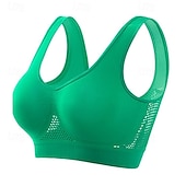 cheap Sports Bras &amp; Vests-Sports Bra Hollow Mesh Back Sports Bra Fitness Yoga Vest Shockproof Yoga Bra Without Steel Ring