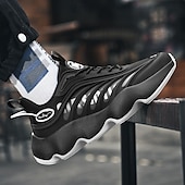 economico Sneakers da uomo-scarpe da ginnastica da uomo futuristiche con suola spessa in bianco e nero - scarpe sportive leggere e traspiranti per abbigliamento casual o da corsa
