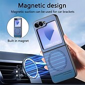 halpa Samsung-kotelot-puhelin Etui Käyttötarkoitus Z Flip 6 Z Flip 5 Z Flip 4 Z Flip 3 Takakuori Magneetti Tukee langatonta latausta Iskunkestävä Retro TPU PC