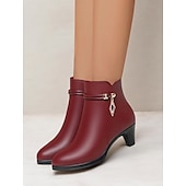 preiswerte Stiefeletten-Damenstiefeletten mit Fellfutter – warme Winterstiefeletten mit seitlichem Reißverschluss und schickem Goldakzent für Freizeit und Abendgarderobe