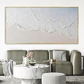 preiswerte Landschaftsgemälde-Ölgemälde handgemachte weiße Strand Malerei handgemachte Seestück Kunst pastosen Ölgemälde auf Leinwand handgemachte Board Welle Ölgemälde Strand Ölgemälde handgemalte Kunstwerk Landschaft Ölgemälde