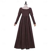 cheap Dresses-Medieval Renaissance Cocktail Dress Prom Dress Regency Inspired Dress Lady Princess Stripes Square Neck Women&#039;s Royal Masquerade Party Halloween Tea Party Adults&#039; Dress