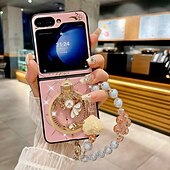 お買い得  サムスン用ケース-電話 ケース 用途 Zフリップ6 Z Flip 5 Z Flip 4 Z Flip 3 バックカバー スタンド付き 磁石バックル ワイヤレス充電をサポート レトロ風 TPU PC