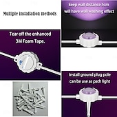 tanie Słoneczne światła sznurka-36leds 53ft solar energy permanent outdoor lights, rgbic smart eaves lights, led string vertity lights z aplikacją &amp;zdalne oświetlenie zewnętrzne IP65 wodoodporne na dach, na święta Bożego Narodzenia,
