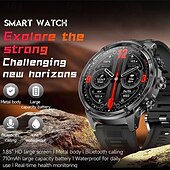 Χαμηλού Κόστους Smartwatch-νέο αθλητικό smartwatch bluetooth 1,85 ιντσών για άνδρες γυναίκες ενσωματωμένο έξυπνο φωνητικό βοηθό bluetooth κλήση παρακολούθησης συνολικής υγείας