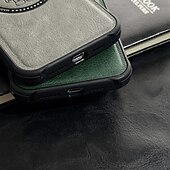 economico Cover per iPhone-telefono Custodia Per iPhone 15 14 Pro Max Plus iPhone 13 12 11 Pro Max Copertura Posteriore Magnetico Supporta la Ricarica Wireless Resistente agli urti Retrò TPU Pelle PU