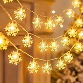 abordables Guirlandes lumineuses à piles-Guirlande lumineuse à LED blanc chaud de 3 m, guirlande lumineuse de vacances alimentée par batterie pour décorations de mariage, de Noël et de fête en intérieur