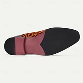 cheap Premium Leather Boots-Men&#039;s Premium Cowhide Leather with Pony Hair Ankle Boots - Geometric Pattern Lace-Up Stylish Casual &amp; Formal Shoes