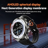 baratos Smartwatch-696 H19 Relógio inteligente 1.95 polegada Relógio inteligente Bluetooth Podômetro Aviso de Chamada Monitor de Sono Compatível com Android iOS Masculino satélite Chamadas com Mão Livre Câmera IP 67