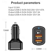 billige Billader-usb c billader pd billader adapter 3 porter mini usb billader 30w hurtiglader biladapter